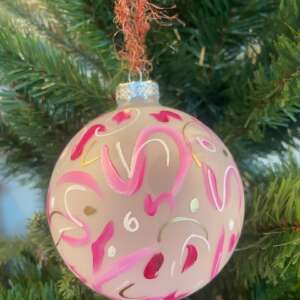 4" frosted ornament