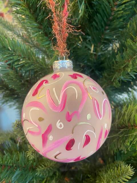 4" frosted ornament